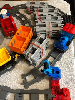 Lego duplo vlaky, nakladne auta, lod - len osobny odber - 4