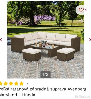 Záhradné sedenie Ratan Black - 4