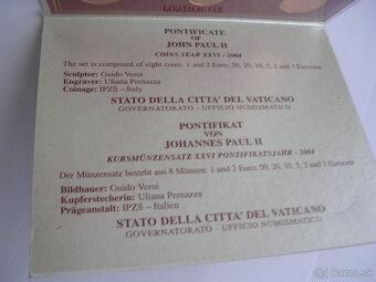 VATIKAN 2004 Tretia sada euromincí pápež Ján Pavol II. č.2 - 4