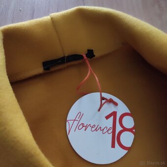 Žlto horcicovy kabát s opaskom - 4