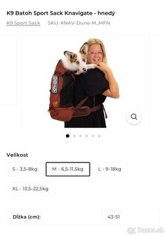 Predám tašku/nosič pre psa K9 Sport Sack - 4