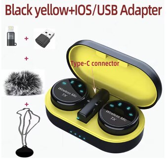 Bezdrôtový mikrofón USB-C sada s nabíjacou krabičkou - 4