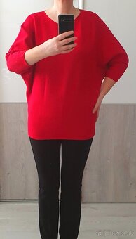 Nový červený kardigán v.L - 4