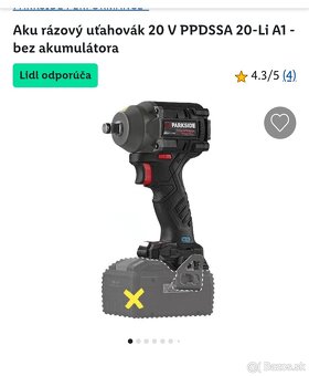 Parkside rázový aku uťahovák - 4