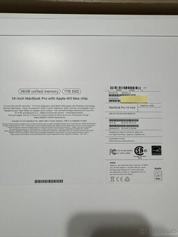 Predám nerozbalený Macbook M3 Pro Max 14-palcový 36GB /1TB S - 4
