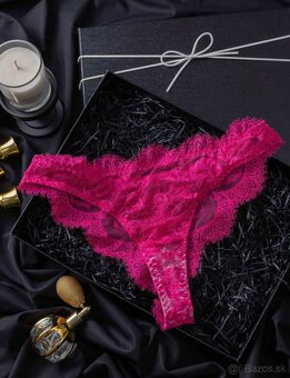 Súprava spodnej bielizne v trendy Magentovej farbe - 4