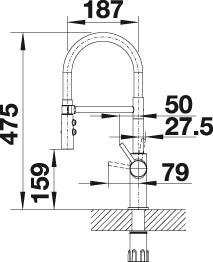 kuchynska bateria BLANCO Catris-S Flexo (chrom) - 4