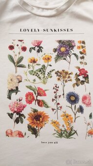 Nádherné kvalitné bavlnené kvietkované tričko značky Next - 4