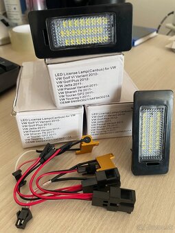 VW Led osvetlenia ŠPZ Passat Sharan Touran Touareg Golf - 4