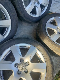 ❄️zimné 4ks alu disky orig. Audi 5x112 R17 pneu 5mm 225/55 - 4
