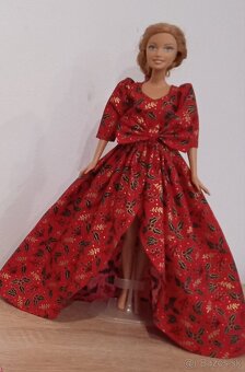 Barbie -vianocne šaty pre Barbie - 4