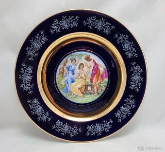 Staré porcelánové taniere a misa -motív  3 .grácií - 4