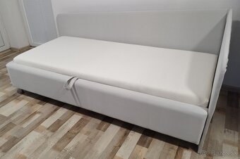 sivo - biela valenda s 2 celami, 90x200x45 cm - 4
