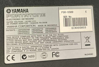 Klávasy Yamaha PSR-S900 - 4