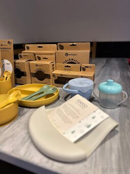 Detský silikónový riad Petit Mars – set - 4