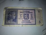 Bankovky 5 korun 1940 , mince 5 marek - 4