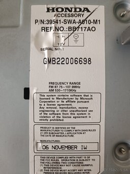RADIO HONDA CRV III NA DIELY,OPRAVU - 4