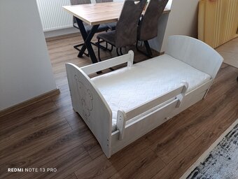Detská posteľ 70x140 CM + kokosový matrac+ zábrany - 4