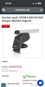 Strešný nosič ATERA SIGNO 045 210 pre SKODA Superb - 4
