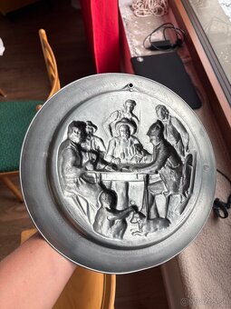 Dekoratívny cínový tanier - 4