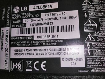 TV na diely funkčné poškodená obrazovka LG55LN575V - 4
