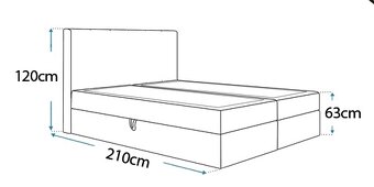 Predám posteľ 180cm širokú Polar - 4