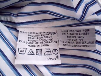 Ralph Lauren pánska pásik košeľa 2XL - 4