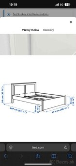 Postel +matrac+dva nočné stoliky - 4