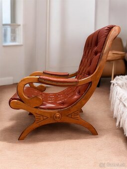 Luxusné pohodlné kreslo v štýle Chesterfield, V92xH85xS61 - 4