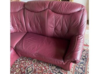 Luxusní rohová kožená sedací souprava, 3034 - 4