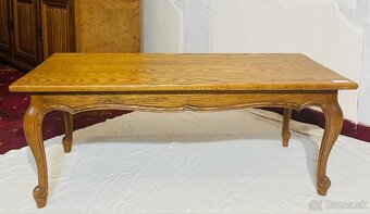 vintage konferencny stolik, drevo, v 42 cm,d 109 cm,s 49 cm - 4