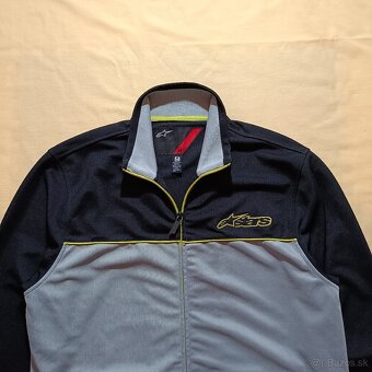 Alpinestars motorkárska mikina na zips čierna sivá motorka M - 4
