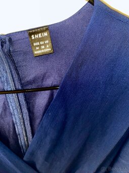 Shein tmavomodre saty velkost M - 4