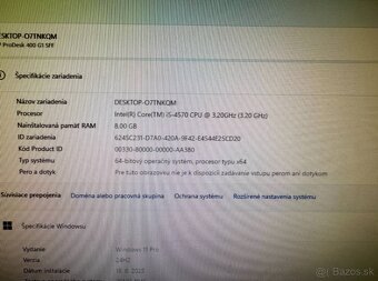 Počítač HP ProDesk 400 G1 SFF i5 / 8GB RAM / SSD+HDD - 4