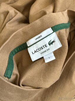 Lacoste oversized tričko - hnedé / horčicové, TH0062 - 4