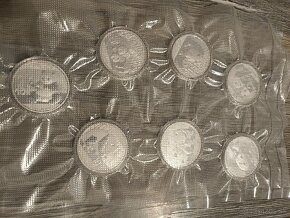 7 strieborných mincí 1 oz China Panda 2008 - 2017 - 4