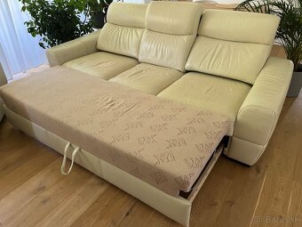 Predam kvalitnu kozenu rozkladaciu sedacku a kreslo - 4