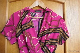 RALPH LAUREN krasne luxusne ikonicke damske saty M/L - 4