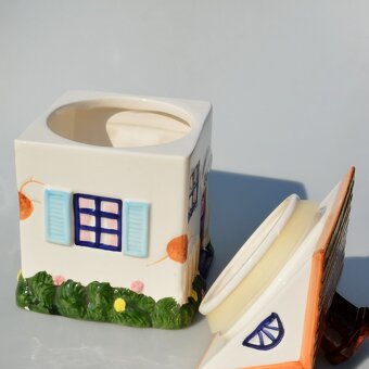 Veľká vintage porcelánová dóza na cukríky, keksy, drobnosti - 4