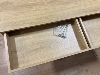 Písací stôl LINDVED – farba prírodného duba - 4