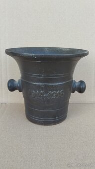 Starý válečný litinový mažiar s dělem r.1914-1916 - 4