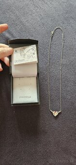 Preciosa srdce crystals náhrdelník strieborný - 4