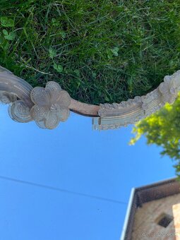 Starožitné veľké MURANO zrkadlo - 4