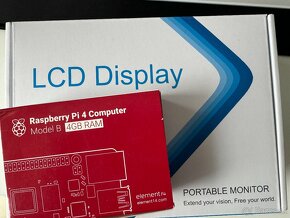RPi 4, 4GB + SD 64GB + LCD 7" IPS dotykový - bez zdroja - 4