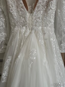Predám princeznovské svadobné šaty – veľ. 36, ivory - 4