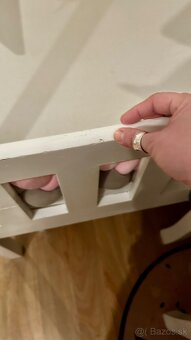 Drevena domcekova postel s rostom a matracom - 4