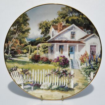 Zberateľské porcelánové taniere - chalúpka - 4