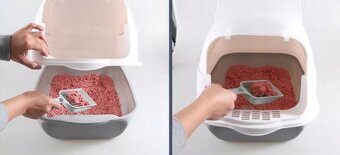 ✅ UZAVRETÁ/OTVORENÁ TOALETA PRE MAČKY S FILTROM A LOPATKOU ✅ - 4