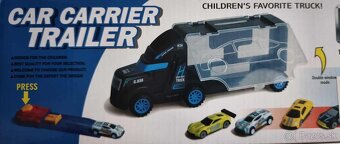 Nákladiak s prívesom s nákladom autami - 4