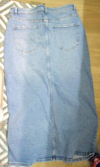 Elastická dlhá riflová sukňa cca v.M - 4